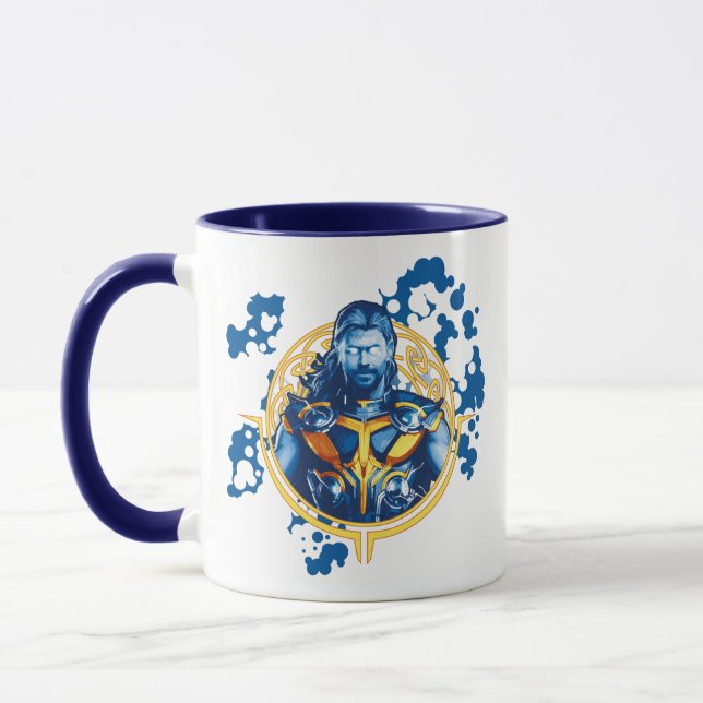 Thor Stylized Asgardian Graphic Mug (Left)