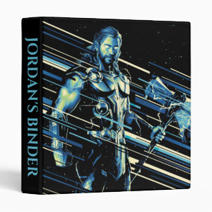 Thor Stylized Striped Character Graphic Binder