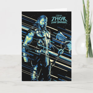 Thor Stylized Striped Character Graphic Card