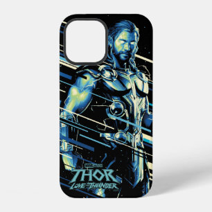 Thor Stylized Striped Character Graphic iPhone 12 Case