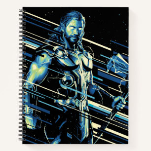 Thor Stylized Striped Character Graphic Notebook