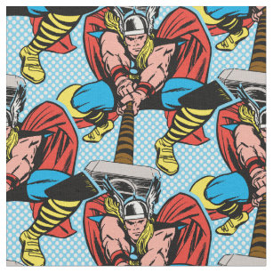 Thor Swinging Mjolnir Forward Fabric