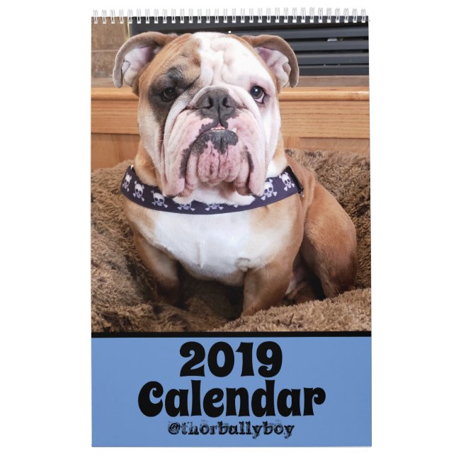Thor The Bulldog 2019 Calendar (Cover)