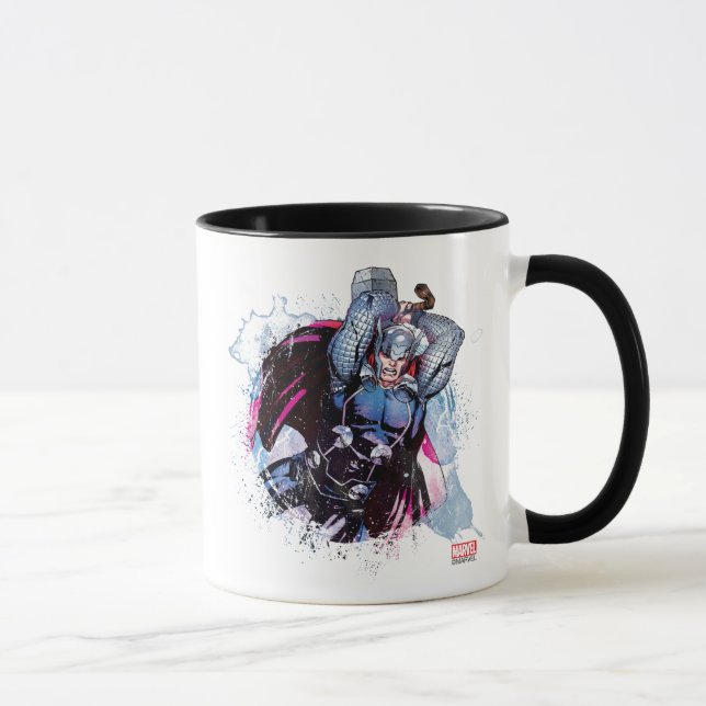 Thor Watercolor Character Graphic Mug (Right)