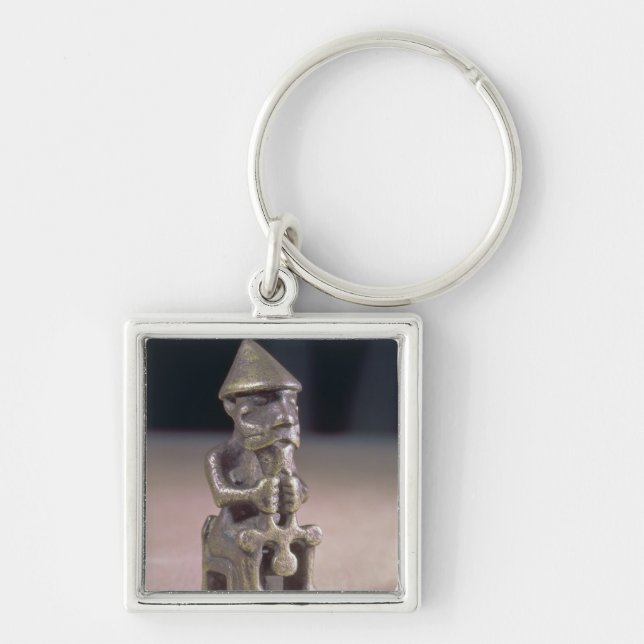 Thor with a hammer, statuette found in Iceland Keychain (Front)