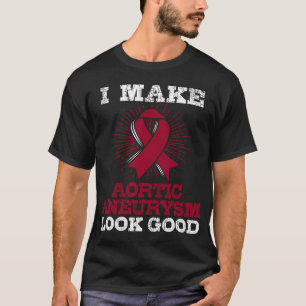 Thoracic Aortic Aneurysm Awareness T-Shirt Burgund