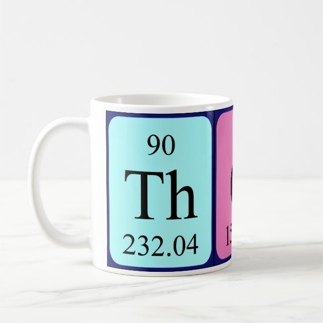 Thore la tasse de nom de table périodique (Gauche)