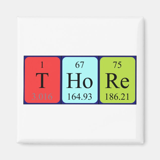 Thore periodic table name magnet (Front)