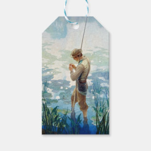 Thoreau Fishing at Walden Pond by N. C. Wyeth Gift Tags