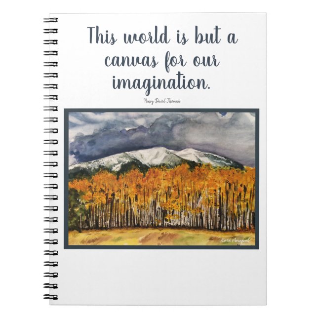 Thoreau Imagination Quote Landscape Art Notebook (Front)