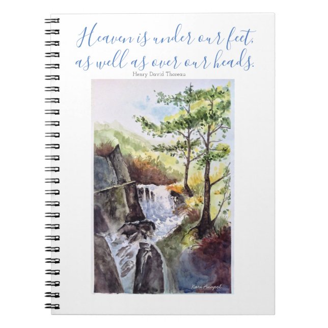 Thoreau Inspiration Quote Art Notebook (Front)