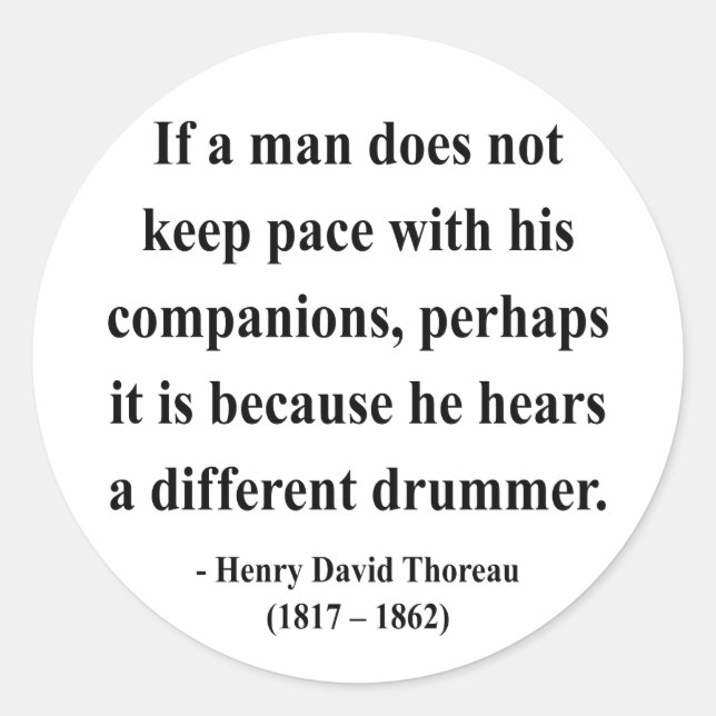 Thoreau Quote 4a Classic Round Sticker (Front)