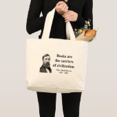 Thoreau Quote 9b Large Tote Bag (Front (Product))