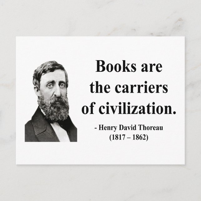 Thoreau Quote 9b Postcard (Front)