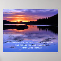 Thoreau quote and Big Bear Sunrise
