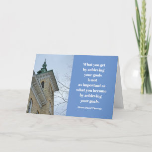 Thoreau Quote Building Graduation Card