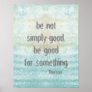 Thoreau quote poster shabby chic style