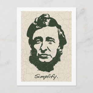 Thoreau - Simplify Postcard