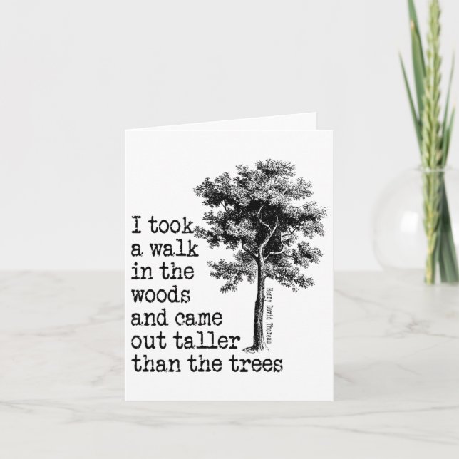 Thoreau Trees Quote Nature - Walk In The Woods - H Card (Front)