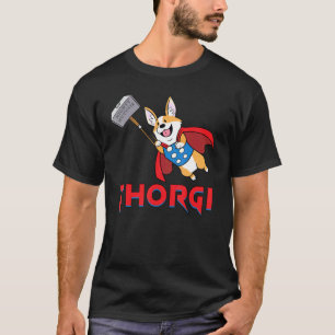 Thorgi And The Mighty Muttnir Corgi Norse God Paro T-Shirt