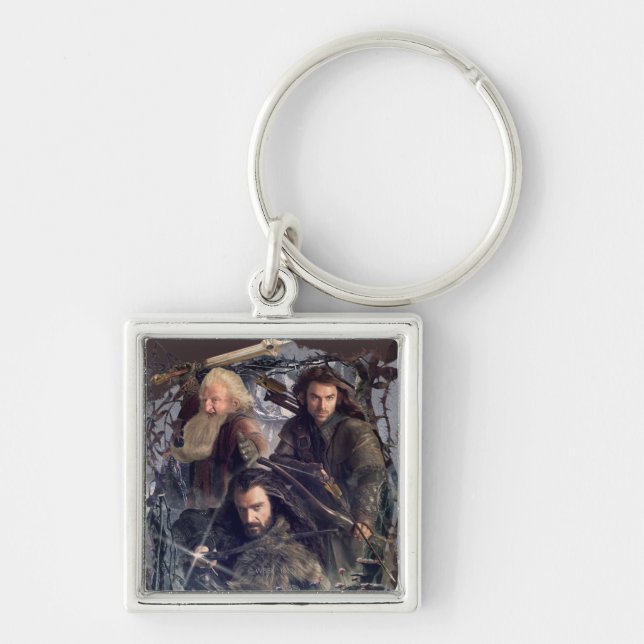 Thorin, Kili, and Balin Graphic Keychain (Front)