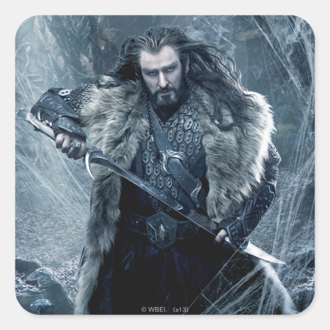 THORIN OAKENSHIELD™ Character Poster 3 Square Sticker (Front)