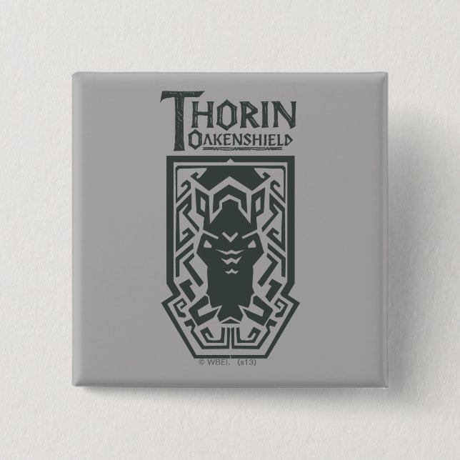 THORIN OAKENSHIELD™ Shield Symbol 2 Inch Square Button (Front)