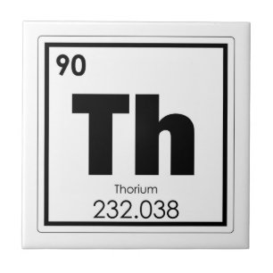 Thorium chemical element symbol chemistry formula tile