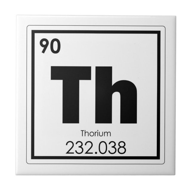 Thorium chemical element symbol chemistry formula tile (Front)