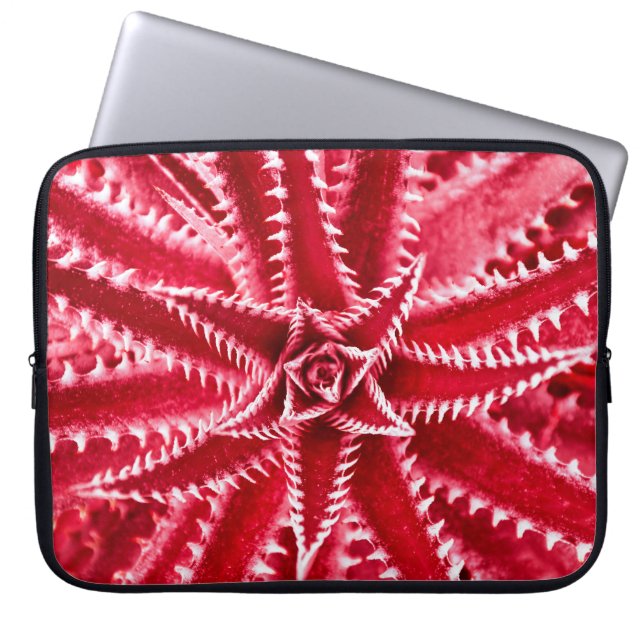 thorn cactus,natural pattern,abstract red backgrou laptop sleeve (Front)