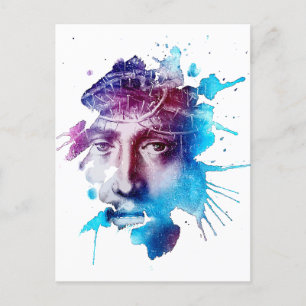 Thorn Crown Jesus Christ Passion Abstract art Postcard