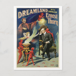 Thorn Magician ~ Dreamland Vintage Magic Act Postcard