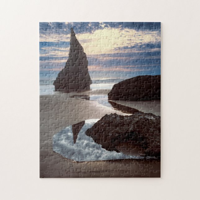 Thorn-Shaped seastack | Face Rock Wayside, OR Jigsaw Puzzle (Vertical)