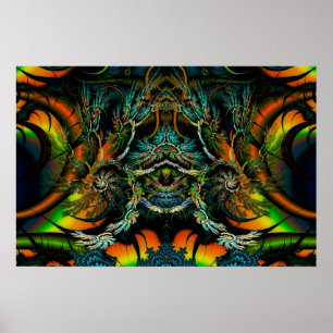 Thorne of Thornz 3D Symmetrical Fractal Poster