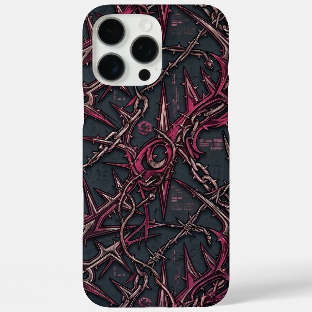 Thorned Briar Grunge: Dark Pink & Copper Organic  Case-Mate iPhone Case (Back)