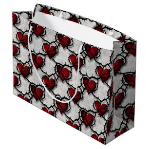 Thorned Heart Gothic Dark Romance Anti-Valentine Large Gift Bag