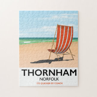 Thornham Norfolk seaside travel poster. Jigsaw Puzzle
