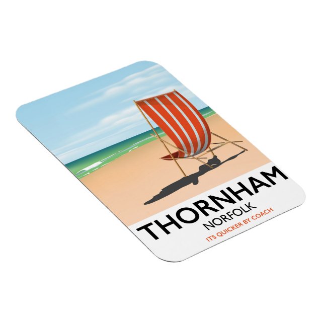 Thornham Norfolk seaside travel poster. Magnet (Right Side)