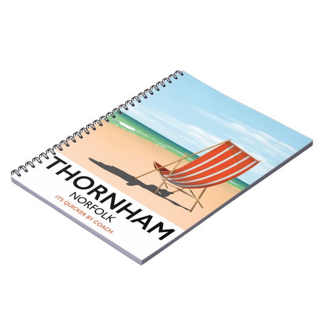 Thornham Norfolk seaside travel poster. Notebook (Left Side)
