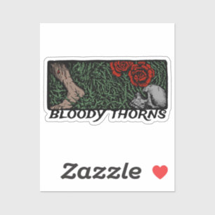 Thorns Skull Roses Feet Medieval Coloured Floral