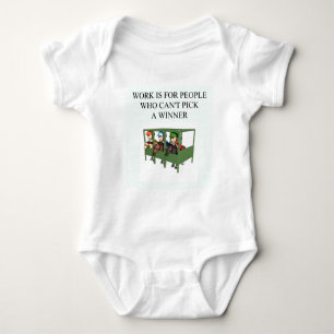 thorough bred horse racing design baby bodysuit