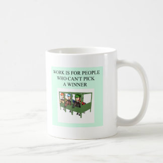 thorough bred horse racing design coffee mug