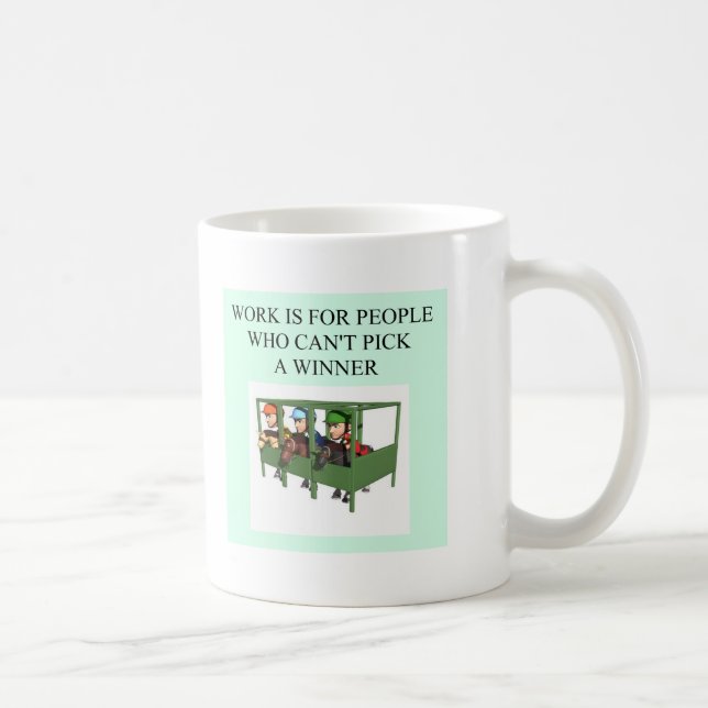 thorough bred horse racing design coffee mug (Right)