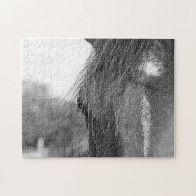 thoroughbred b/w jigsaw puzzle (Horizontal)