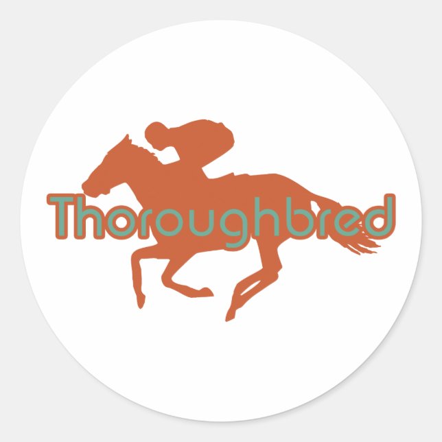 Thoroughbred Classic Round Sticker (Front)