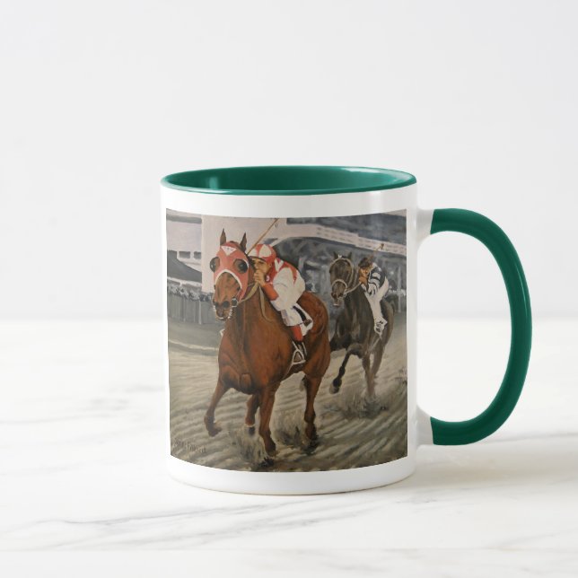 Thoroughbred Equine Wins Horse Race Mug (Right)