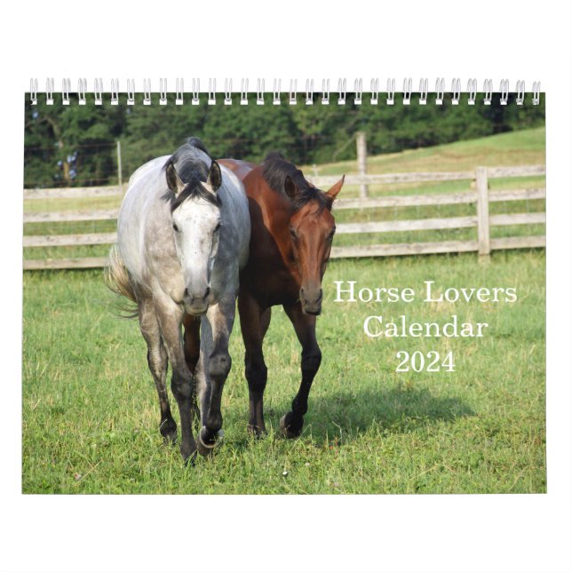 Thoroughbred Horse Lovers 12 Month Calendar (Cover)
