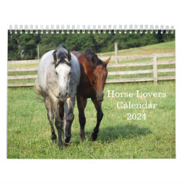 Thoroughbred Horse Lovers 12 Month Calendar