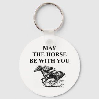 thoroughbred horse racing keychain