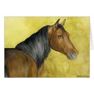 Thoroughbred Horse Watercolor Horse Art Card